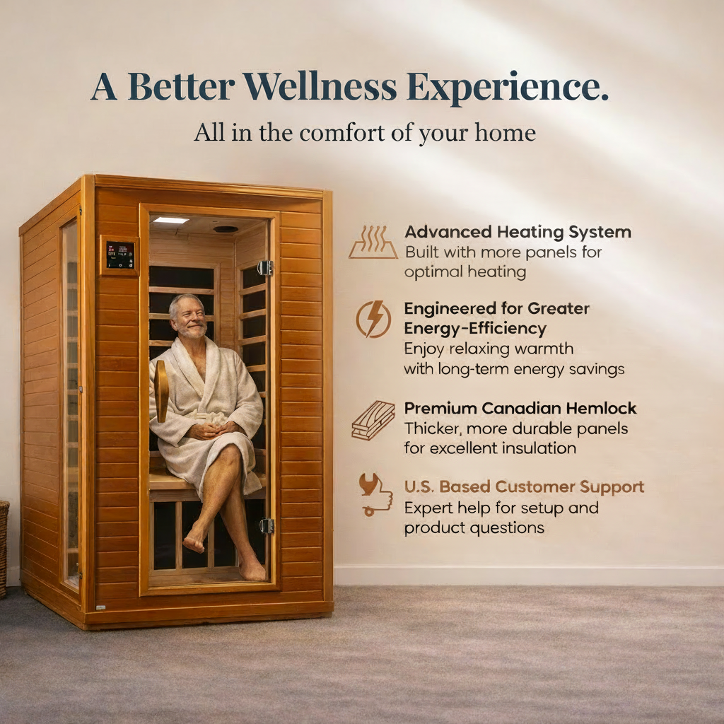 Jirah Wellness Infrared Sauna 2-Person Red Light Therapy