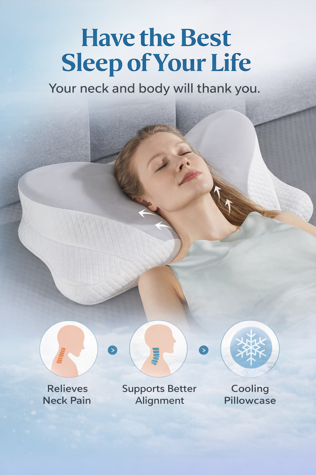 ErgoRest™ Cervical Neck Support Pillow
